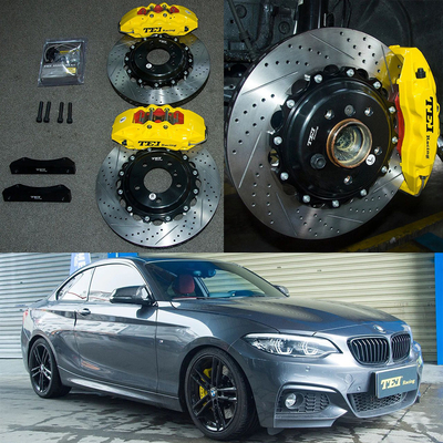 2 Serie F22 BMW Kit de freno grande para llanta de coche de 18 pulgadas Kit de freno de pinza de 6 pistones delantero para adaptarse al sistema de freno automático