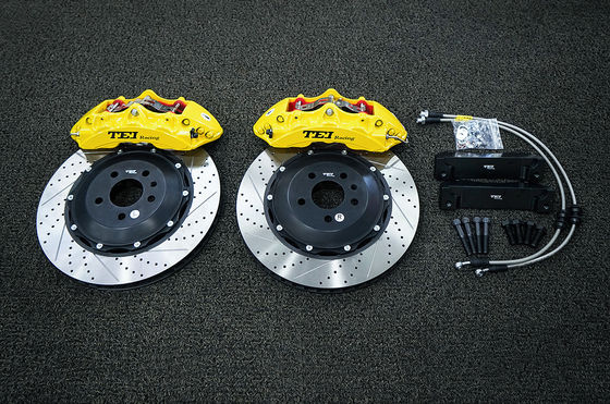 El pistón de TEI Racing BBK P60NS 6 forjó el freno Kit For Audi A6 del calibrador de los dos-pedazos frente de la rueda de 19 pulgadas