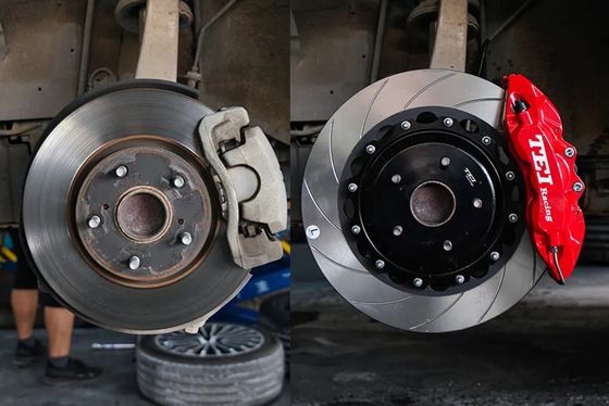 El freno grande ranurado 355x32m m Kit For TOYOTA de los potes del rotor 6 del disco de Front Brake Caliper With CORONA 2005-2021 18&quot; rueda