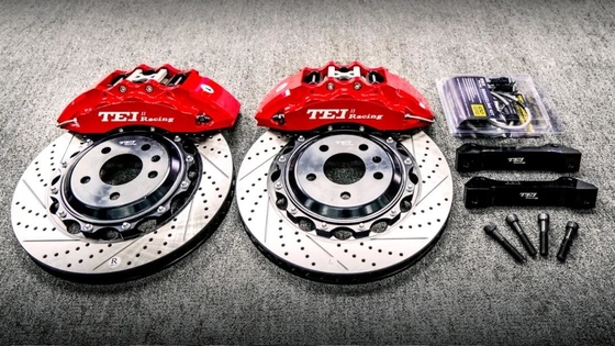 Freno grande Kit For Audi A4L de los calibradores del pistón de TEI Racing P60ES 6 frente de la rueda de 18 pulgadas