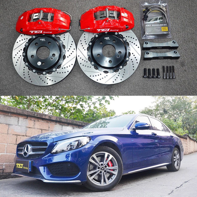 comprar Clase C W205 Mercedes Kit de freno grande de 17 pulgadas delantero delantero de 4 pistones Sistema de freno automático Fabricación en línea