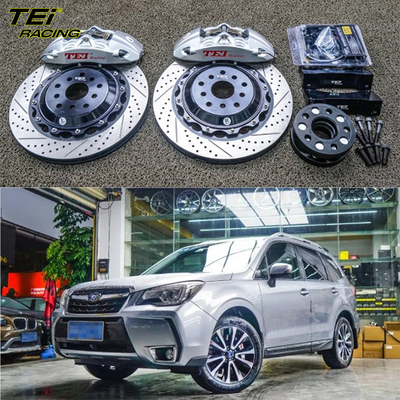 comprar Kit de freno delantero grande 4 pinzas de pistón con rotor 355x28mm BBK sistema de freno automático para Subaru Forester 18 pulgadas llano de coche Fabricación en línea