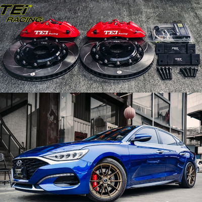 comprar Kit de freno delantero grande 4 pinzas de pistón con rotor 330x28mm sistema de freno automático BBK para LAFESTA 17 pulgadas llano del coche Fabricación en línea