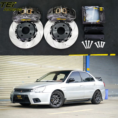 comprar Kit de freno delantero grande 4 pinzas de pistón con rotor de 286x24mm sistema de freno automático BBK para Mitsubishi Lancer 16 pulgadas llano de coche Fabricación en línea