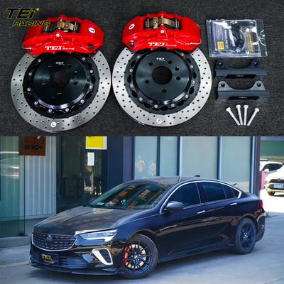 comprar Kit de freno delantero de 4 pistones Caliper con rotor de 355x28mm Sistema de freno automático BBK para Buick Regal 18 pulgadas llano de coche Fabricación en línea