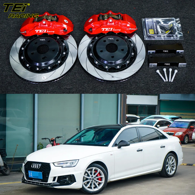 comprar Kit de freno delantero de 4 pistones Caliper con rotor de 355x28 mm Sistema de freno automático BBK para Audi A4L 18 pulgadas de llano de coche Fabricación en línea