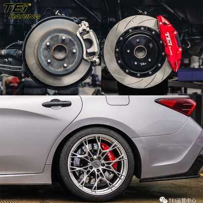 comprar Kit de freno trasero de 4 pistones Caliper con rotor de 355x28mm Sistema de freno automático BBK para Toyota Avalon Fabricación en línea
