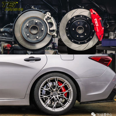 calidad  Rear Big Brake Kit 4 Piston Caliper With 355x28mm Rotor BBK Auto Brake System For Toyota Avalon 19 Inch Car Rim Fábrica