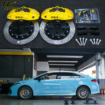comprar Kit de freno delantero grande 4 pinzas de pistón con rotor de 300x27mm sistema de freno automático BBK para Toyota ALLION 16 pulgadas del borde del coche Fabricación en línea