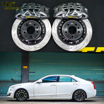 comprar Kit de freno delantero grande 6 calibre de pistón con rotor de 355x32mm sistema de freno automático BBK para Cadillac ATS-L 18 pulgadas llano de coche Fabricación en línea