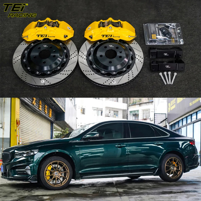 comprar Kit delantero de freno grande 4 pinzas de pistón con rotor de 355x28mm sistema de freno automático BBK para Geely PREFACE 18 pulgadas del borde del coche Fabricación en línea