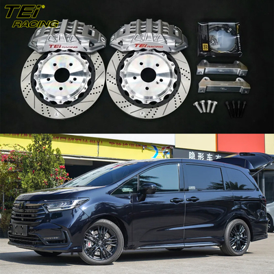 comprar Kit de freno delantero grande 6 Piston Caliper con rotor de 355x28mm BBK sistema de freno automático para Honda Odyssey 18 pulgadas llano del coche Fabricación en línea