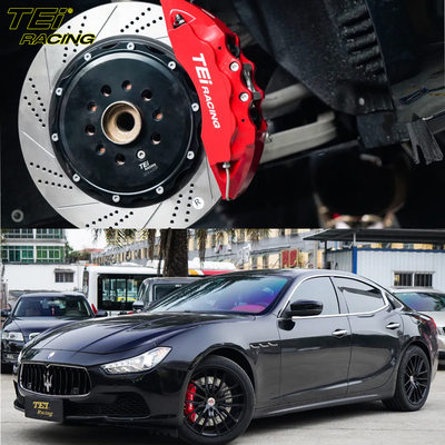comprar Kit de freno delantero grande 6 pinzas de pistón con rotor 378x32mm sistema de freno automático BBK para Maserati Ghibli 19 pulgadas llano de coche Fabricación en línea