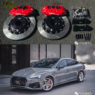 comprar Kit de freno delantero grande 6 pinzas de pistón con rotor de 355x32mm Sistema de freno automático BBK para Audi A5 18 pulgadas del borde del coche Fabricación en línea