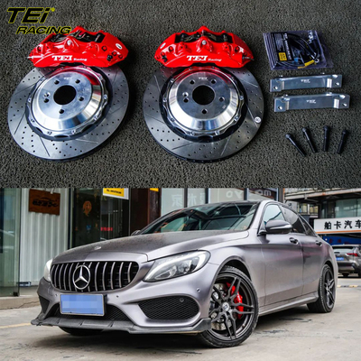 comprar Kit de freno delantero grande 6 pinzas de pistón con rotor de 378 * 32 mm Sistema de freno automático BBK para Mercedes Benz C200 19 pulgadas del borde del automóvil Fabricación en línea
