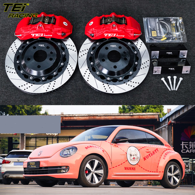 comprar Kit de freno delantero grande 6 pinzas de pistón con rotor 355x28mm BBK Sistema de freno automático para Volkswagen Beetle 18 pulgadas del borde del coche Fabricación en línea