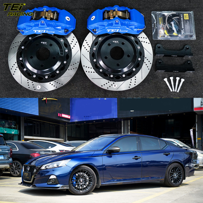 comprar Kit de freno delantero grande 4 calibre de pistón con rotor 355x32mm sistema de freno automático BBK para Nissan Teana 18 pulgadas llano de coche Fabricación en línea
