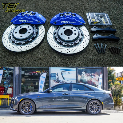 comprar Kit de freno delantero grande 6 calibre de pistón con rotor de 355 * 32 mm sistema de freno automático BBK para Cadillac CT4 18 pulgadas del borde del coche Fabricación en línea