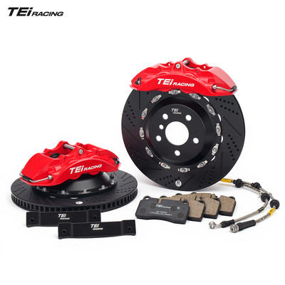 Calidad  Front Big Brake Kit 4 Piston Caliper With 355x28mm Rotor BBK Auto Brake System For Audi A4 A6 18 Inch Car Rim Fábrica