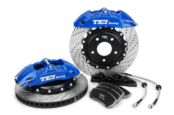comprar Kit de freno de disco 355x28mm 4 calibre de pistón con rotor de 2 piezas Kit de freno grande para Acura CL 1997-1999 Fabricación en línea