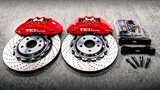 comprar TEI Racing P60ES 6 pinzas de pistón Kit de freno grande para Audi A4L 18 pulgadas rueda delantera Fabricación en línea