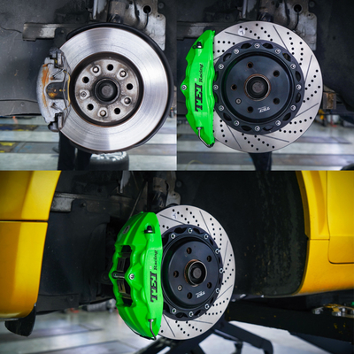 Audi TT / TT RS Front BBK Big Brake Kit 4 Pistones forjados Pinza de dos piezas con rotor de disco Coche de 17 pulgadas