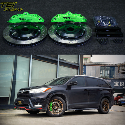 Kit de freno delantero de 6 pistones Caliper con rotor de 378x32mm BBK sistema de freno automático para Toyota Highlander 19 pulgadas llano de coche