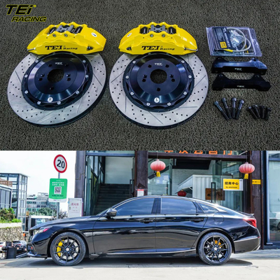Kit de freno delantero grande 6 pinzas de pistón con rotor de 378x32mm sistema de freno automático BBK para HONDA INSPIRE 19 pulgadas del borde del coche