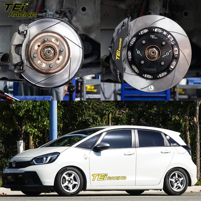 Kit de freno delantero grande 4 pinzas de pistón con rotor de 286x24 mm sistema de freno automático BBK para HONDA Life 15 pulgadas de llano de coche