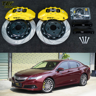 Kit de freno grande delantero 6 pinzas de pistón con rotor de 355x32mm Sistema de freno automático BBK para Acura TLX 18 pulgadas del borde del coche