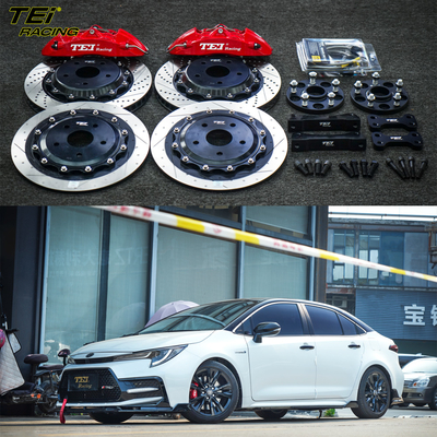 BBK Frente 4 Pot Caliper 330 * 28 mm Rotor y posterior actualización 324 mm Rotor Kit de freno grande Sistema de freno automático para Levin 17 pulgadas