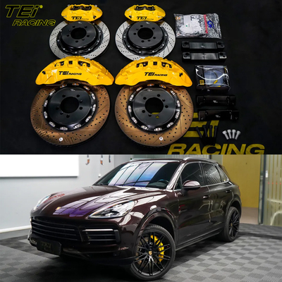 BBK Front 10pot Caliper 420*36mm Rotor y trasero 4pot Caliper 380mm Rotor BBK Sistema de freno automático para Porsche Cayenne 22rim
