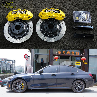 Kit de freno delantero grande 6 Calibre de pistón con rotor de 355x32mm Sistema de freno automático BBK para BMW 325Li 18 pulgadas del borde del coche