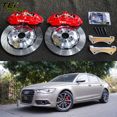 Kit de freno delantero grande 6 Calibre de pistón con rotor de 378 * 32 mm Sistema de freno automático BBK Para Audi A6 19 pulgadas de llano de coche