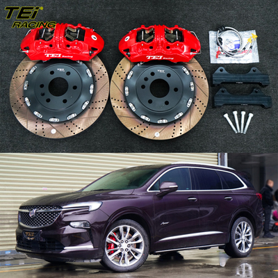 Kit de freno delantero grande 6 pinzas de pistón con rotor de 405x34mm sistema de freno automático BBK para Buick Enclave 20 pulgadas de llano de coche