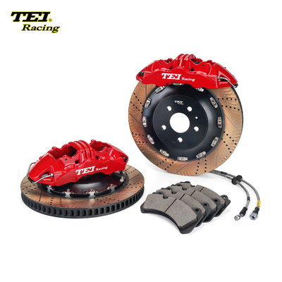 TEiRacing Street Version S60-Plus 6 Pot Monoblock Caliper Kit de freno grande para el 19/20/21/22 de pulgadas del borde del coche