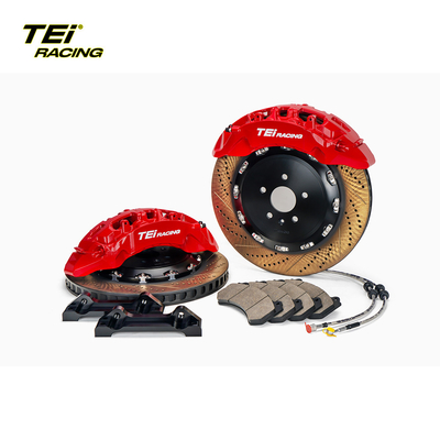 TEiRacing Ultra-alta resistencia S-X 10 Pot Monoblock Caliper Kit de freno grande para 20/21/22/23/24 de pulgada del borde del coche